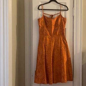 Silk Banana Republic Orange Dress NWT